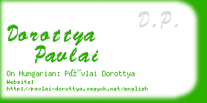 dorottya pavlai business card